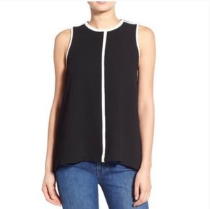 Madewell Crepe Canal Sleeveless Top in Black